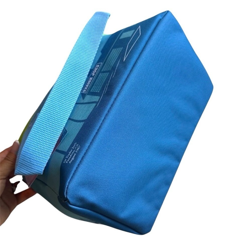 Trader Joe’s Blue, Green Trim Mini Insulated Tote Bag Lunch Bag NWT - Picture 2 of 5